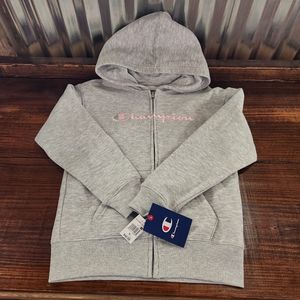 NWT Champion Zip Up Hooded Sweatshirt Girls Size Medium Hoodie 10/12